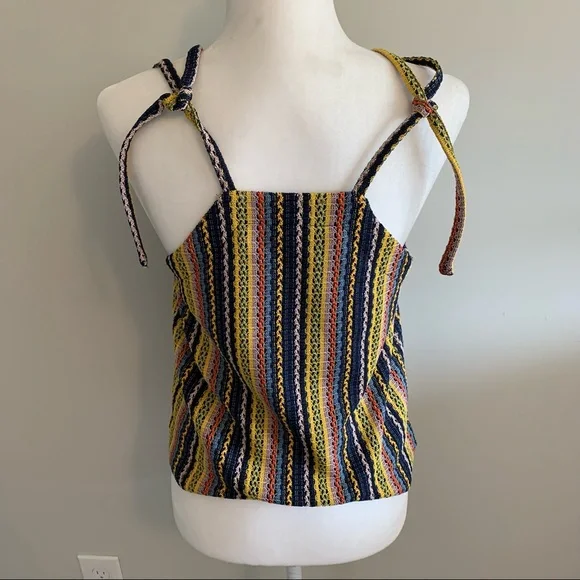 Madewell Texture and Thread Boho Colorful Striped Top - Picture 4 of 10